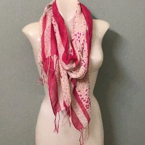 New York & Company PinK Scarf with fringe